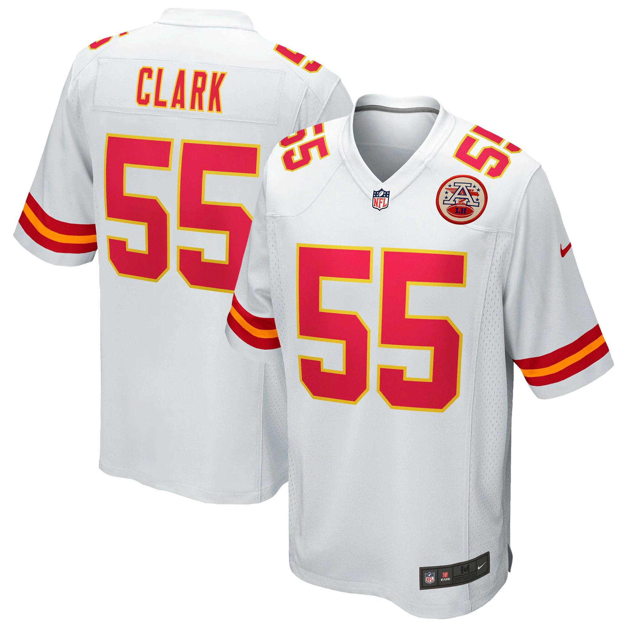 Men Kansas City Chiefs #55 Frank Clark Nike White Game NFL Jersey